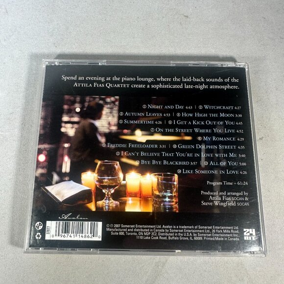 Piano Lounge CD Avalon Label Jazz Instrumentals Attila Fias Quartet Night & Day - Picture 2 of 3